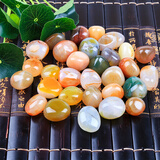 苏茂 雨花石原石天然石头花盆天然鱼缸彩石头彩色小石子 圆形中玛瑙2-4CM(1斤)