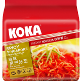 KOKA可口方便面袋装 新加坡进口炒面 泡面干拌面炸酱面速食食品 辣味星洲拌面五包（辣）