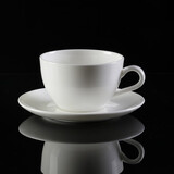 国涛简约纯白咖啡杯碟欧式骨瓷小奢华陶瓷咖啡器具配勺子印字定制logo 小明海（1杯1碟1勺） 160ml