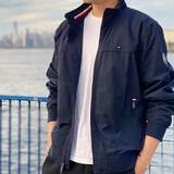 Tommy Hilfiger汤米 希尔费格 男装秋冬立领休闲夹克外套 风衣男士上衣男 藏蓝 M (建议70-80kg)