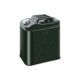 乐往 汽车摩托车便携式汽油桶 卧式防爆户外加厚汽车油箱  车载应急备用柴油壶储油箱柴油桶30L 人防战备物资