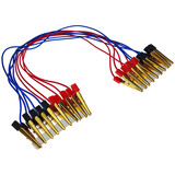 舜江 长约40cm实验导线 初中物理电学电路教学教具 双头铜质鳄鱼夹导线10根