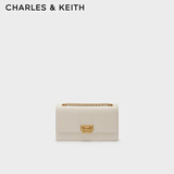 CHARLES&KEITH包包女包女士单肩斜挎包生日礼物女神节礼物送女友CK2-20840317-8 Cream奶白色 M