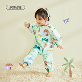 Dilidala爬爬服宝宝爬行服秋冬季防脏儿童全身罩衣婴儿户外连体罩衣爬爬衣 乡野秘境 90cm （尺码偏大）参考身高82-88cm