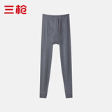 三枪100%纯棉男士薄款保暖裤女士打底裤全棉单件秋裤内衣情侣精梳棉冬 男-深麻灰 薄款秋裤 2XL