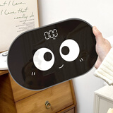 妙奕嘉人体电子秤体重秤称重秤家用精准减肥用小型高精度充电体重计体重称迷你便携体重器小巧旅行 黑毛球电子称【充电款】