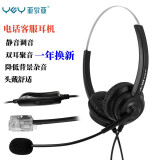 亚尔亚（YEY）VE120D-MV头戴式呼叫中心话务耳机 客服办公耳麦  双耳 适用于电话机 固话 水晶头线控耳机