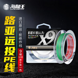 海龙王pe线鱼线路亚抛投海竿大力马口钓渔线超强拉力耐磨顺滑远投专用PE 9编十米一色100米 2.0#