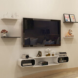 城市密码电视背景墙机顶盒置物架客厅墙壁墙上装饰架卧室墙面壁挂电视柜 套餐Q