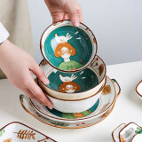 川岛屋童话日式卡通陶瓷餐具套装菜盘可爱少女心盘子牛排盘鱼盘餐盘 5寸米饭碗