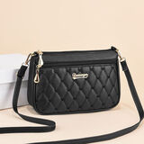 妈妈款软皮女包2025新款秋冬季斜挎包中老年女士单肩包实用小包包 只有爱心图形的 长25cm高16cm厚8cm