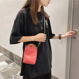 畅印 2022新款手机包潮时尚小挎包男女迷你斜挎包装手机手机袋布袋便携零钱包 粉色