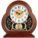 康巴丝（Compas）座钟古典欧式座钟复古客厅装饰台钟卧室床头石英钟 3096咖木色