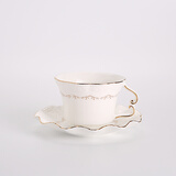 那些时光下午茶套装欧式茶具 蜡烛煮茶炉 英式茶具玻璃水果茶壶花茶壶套装 1杯1碟【不含勺】-简装