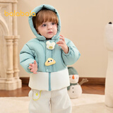 巴拉巴拉童装婴儿羽绒服男童冬季女童短款外套儿童宝宝萌 粉绿40345 100 充绒量79g