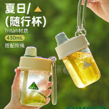 OPUS高颜值运动水杯健身便携水杯户外吸管塑料杯Tritan防摔耐热泡茶杯