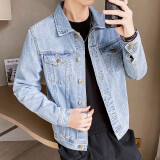 真维斯（Jeanswest）男士牛仔外套春夏新款复古帅气韩版夹克男装休闲春夏款潮流牛仔衣 988-浅蓝色 L