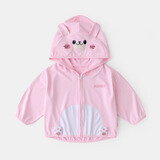 嘟嘟家婴儿防晒服薄款宝宝防晒衣夏装男童外套户外儿童童装薄 粉色兔子