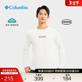 Columbia【蒋奇明同款】哥伦比亚户外男吸湿透气干爽圆领长袖T恤AE4941 101(白色) 2XL (190/104A)