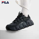 FILA斐乐女鞋舒适可颂面包鞋复古老爹鞋2024冬季新款增高厚底鞋运动鞋 黑/影黑灰-BD 37.5