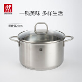 双立人（ZWILLING）双层蒸锅不锈钢汤锅蒸笼煮面大容量煲汤锅厨具Nova Plus套装24cm 汤锅 24cm