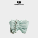 UR包包女包甜美蝴蝶结斜挎包女生包包2025新款链条单肩包生日礼物女 冰淇淋绿【送闺蜜送女朋友实用】