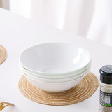 品聚德（PURJADE）骨瓷碗5.5-9英寸家用吃饭碗反口面碗斗笠碗纯白陶瓷大号汤碗面碗 6英寸骨瓷斗笠碗4个