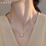 LnieerS925银碎银几两珍珠项链女夏小众设计高级感锁骨链送女友520礼物 碎银珍珠项链【S925银】