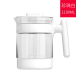 小壮熊（XIAOZHUANGXIONG） 耐高温创意玻璃水壶过滤单独水壶透明加厚茶壶凉水杯1.3L 8869直升白 1100ml -玻璃壶