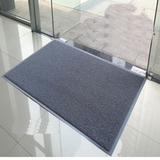 家富美定制欢迎光临地毯纯色无字塑料丝圈迎宾毯玄关电梯门口防滑毯 灰色无字拉丝压边地毯 120cmx180cm无字