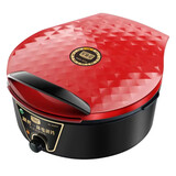 东菱星电饼铛家用 电饼档 煎饼锅 煎烤机烙饼锅三明治机70mm加深 早餐机 600KS红色-直径34cm（下盘可拆卸）