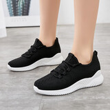 回力 Warrior 休闲鞋加厚软底女鞋 透气网面鞋户外健步鞋 时尚百搭运动鞋 WXY(S)-0106C 黑色 37