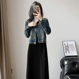 沐霓春夏季新款宽松中长款背心无袖连衣裙度假风外套搭配黑色吊带长裙 黑色 长裙 2XL （建议120-145斤）