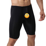 沃炫男士中裤 超薄透气贴身五分裤 中裤  休闲裤 家居裤 男士内衣裤 黑色 S