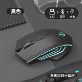 适用联想拯救者Y9000P无线鼠标Y7000P游戏笔记本R9000P X K可充电 蓝牙双模-黑色