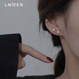 LnieerS999银饰蝴蝶耳钉女小众设计2026新款潮高级感养耳洞耳环耳骨钉 S999银蝴蝶耳钉一对