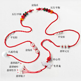 李居明本命年红绳腰链女2024龙年红腰链生肖属龙翡翠礼物女生红腰带性感 2尺4-2尺7