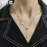 卡百瑞黄金项链小蛮腰转运珠吊坠女在逃公主锁骨套链足金999送女友礼物 足金小蛮腰+项链一套 约5.3-5.4g