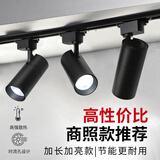 led轨道灯射灯服装店商超展厅射灯家用电视背景墙明装二线导轨灯 黑壳30W暖光3000K【单只装】