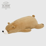 LIV HEART日本北极熊睡觉抱枕毛绒玩具布娃娃公仔陪伴玩偶生日礼物 北极熊咖啡棕(常规款) M号