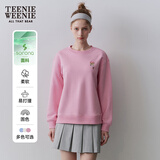 Teenie Weenie小熊女装春季粉色学院时尚简约圆领卫衣白色休闲上衣 粉色 M (165)