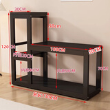 德力隆鱼缸架子鱼缸柜鱼缸桌龟缸架鱼缸底座金属钢架超强承重多层鱼缸架 适用长100宽50高50缸【总长130】