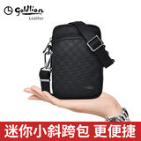 金利来（Goldlion）男士随身单肩小斜挎包2025年新款多功能腰包休闲迷你男包手机包小 黑色