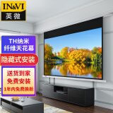 英微（IN&VI）投影幕布嵌入式TH纳米纤维72英寸16:9电动天花隐藏式投影家用适用于极米坚果自动升降投影机屏幕