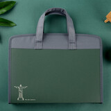 康百风琴包可爱学生用手提试卷13格拉链文件夹大容量收纳包a4多层文件袋资料袋分类整理包多功能风琴包 墨绿色-13格-YF6201（布带手提）