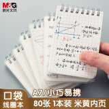 【全网低价】晨光(M&G)文具口袋线圈本A7笔记本本子 高颜值小记事本小本子学生考研单词本 方格1本MPY53U30