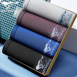 七匹狼高档男士内裤男平角裤纯棉中腰透气裤衩男生裤头底裤四角裤 (纯色)包筋款 4条 2XL (180) (建议140-160斤)