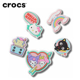 CROCS卡骆驰运动配饰洞洞鞋智必星趣味卡通配饰 凯蒂猫五件套