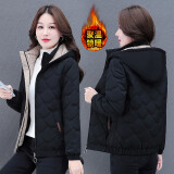 帝黛（DIDAI）品牌棉服女短款24冬装新品女装棉衣女士防风棉袄中年外套洋气保暖 黑色款 店长推荐 2XL建议（130-145）斤