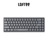 洛斐（LOFREE）无线蓝牙机械键盘人体工学办公游戏键盘电脑笔记本通用键盘热拔插可爱女生小翘系列 水泥灰色68键三模热插拔- 黄轴